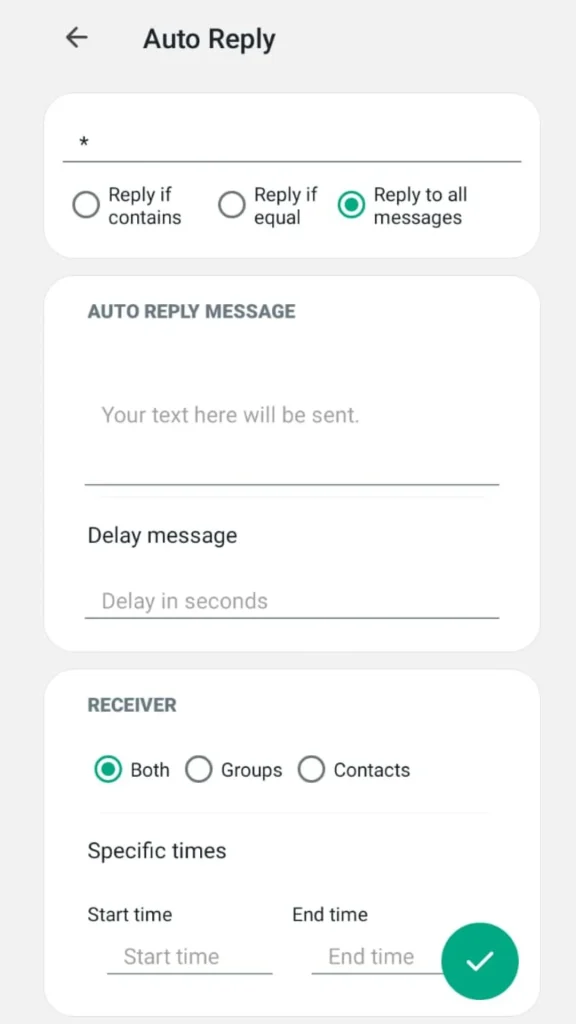 whatsapp plus Respuesta automática screenshot